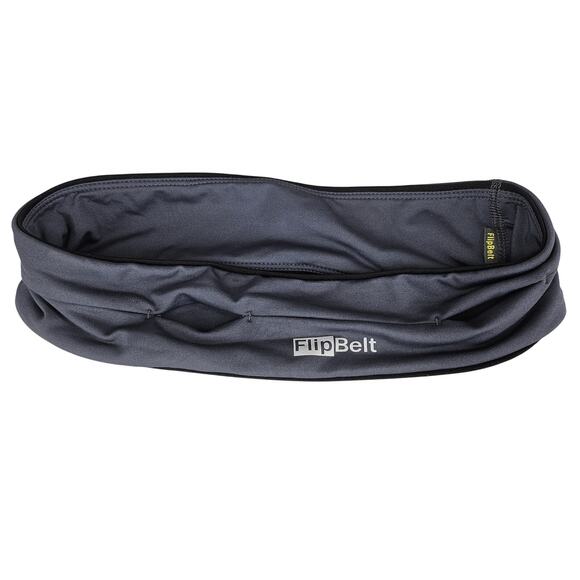 FLIPBELT CLASSIC RUNNING BELT – BLACK – SIZE MEDIUM (28" CIRCUMFERENCE, 3" WIDE) - Picture 1 of 6